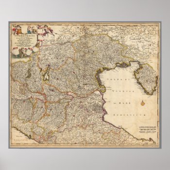 Map Of Venice Region  Italy Poster by davidrumsey at Zazzle