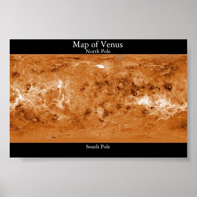 Map of Venus Poster (Front)