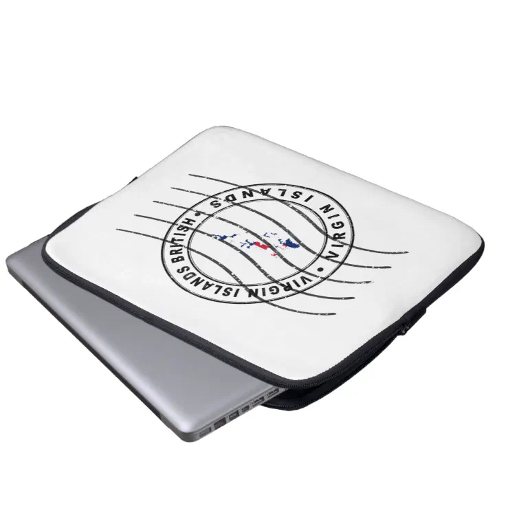 Map of Virgin Islands British, Postal Passport Laptop Sleeve Zazzle