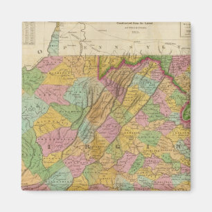 Map Of Virginia And Maryland Magnet