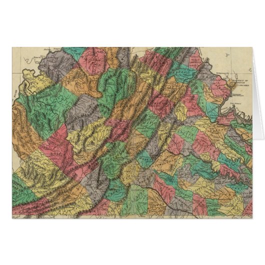 Map Of Virginia Cards (Front Horizontal)