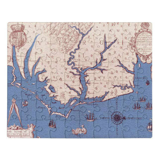 Map of Virginia Jigsaw Puzzle (Puzzle Horizontal)