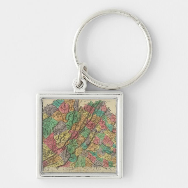 Map Of Virginia Keychain (Front)
