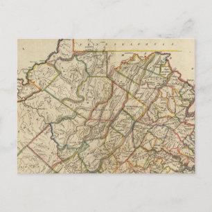 Map of Virginia Postcard