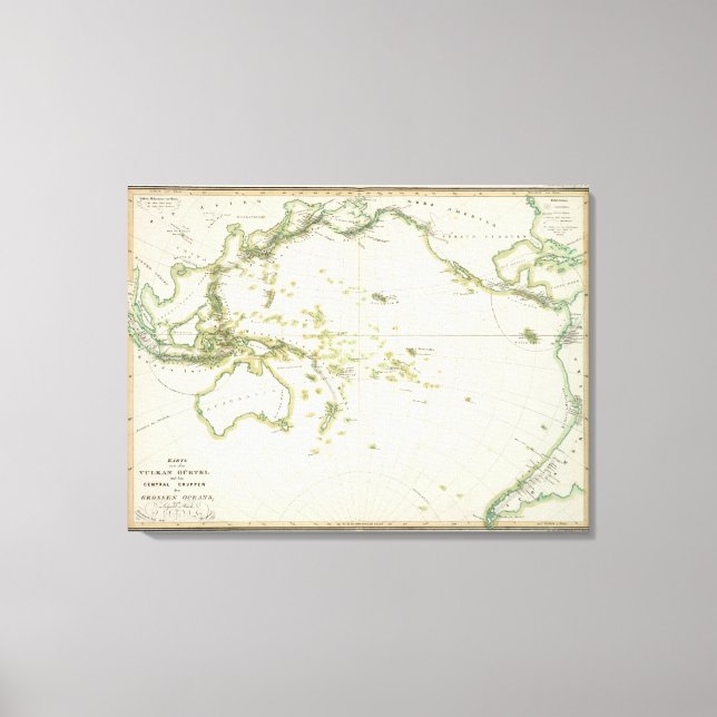 map of Volcano Girdle Canvas Print (Front)