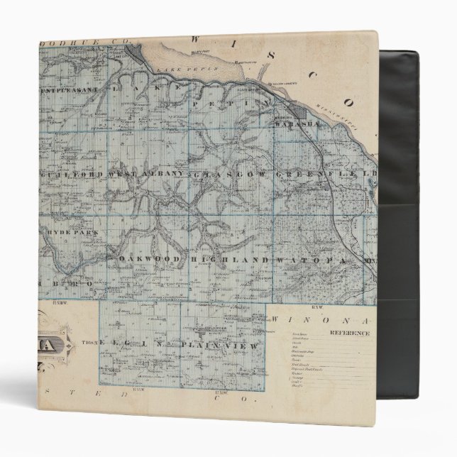 Map of Wabasha County, Minnesota Binder (Front/Inside)