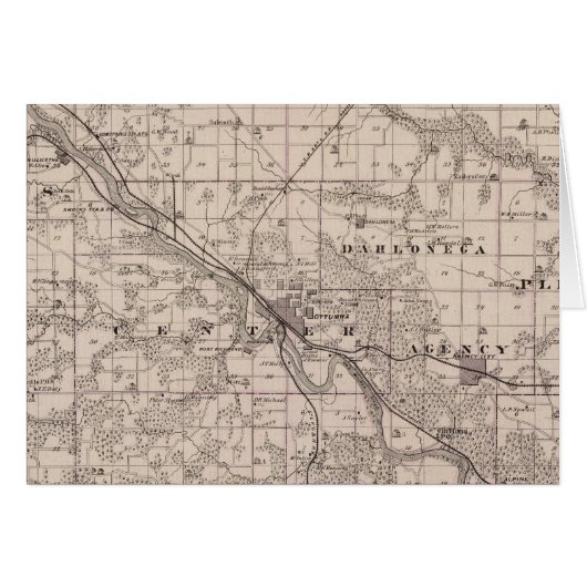 Map of Wapello County, State of Iowa Cards (Front Horizontal)