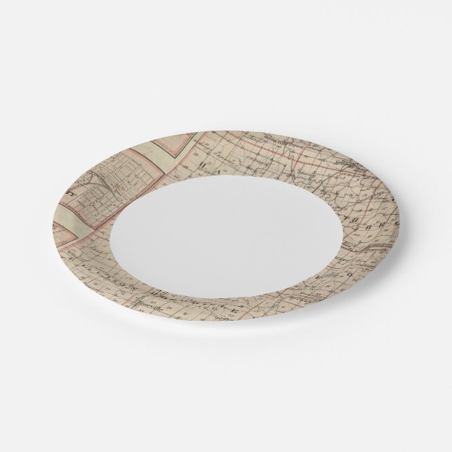 Map of Warren County, Abingdon Paper Plates (Angled)