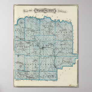 Map of Washington County Poster
