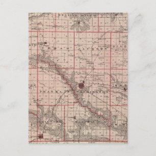 Map of Washington County, State of Iowa Postcard