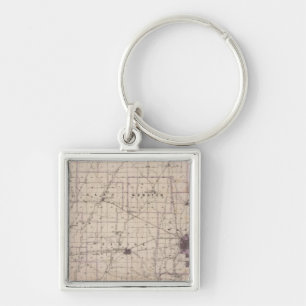 Map of Wayne County 2 Keychain