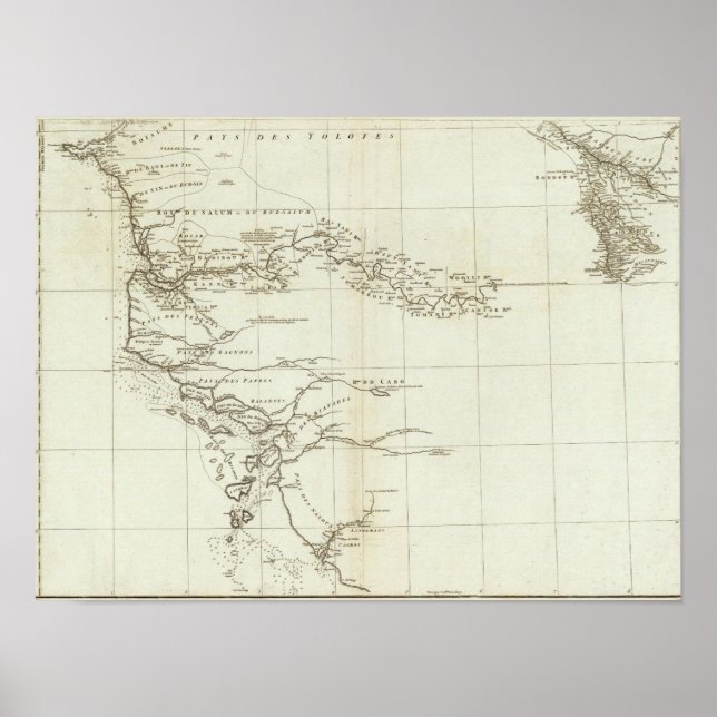 Map of West Africa Poster (Front)