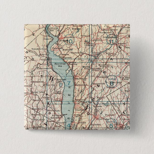 Map of Westchester County, New York Button (Front)
