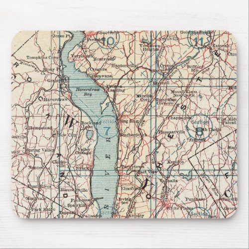 Map of Westchester County New York Mouse Pad