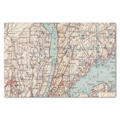 Map of Westchester County New York Tissue Paper