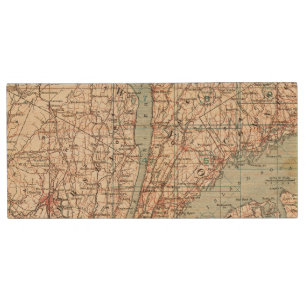 Map of Westchester County, New York Wood Flash Drive