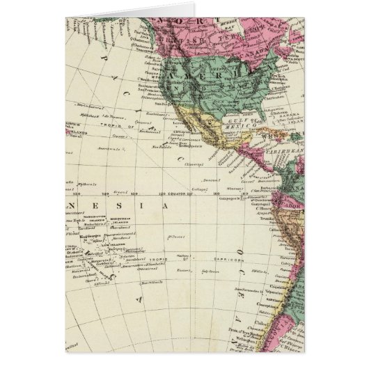 Map of Western Hemisphere Cards (Front)