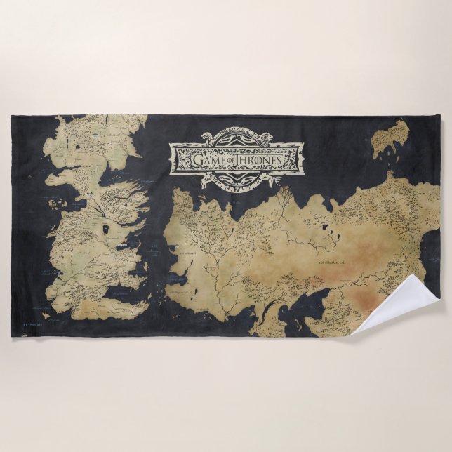 Map of Westeros Beach Towel (Front)