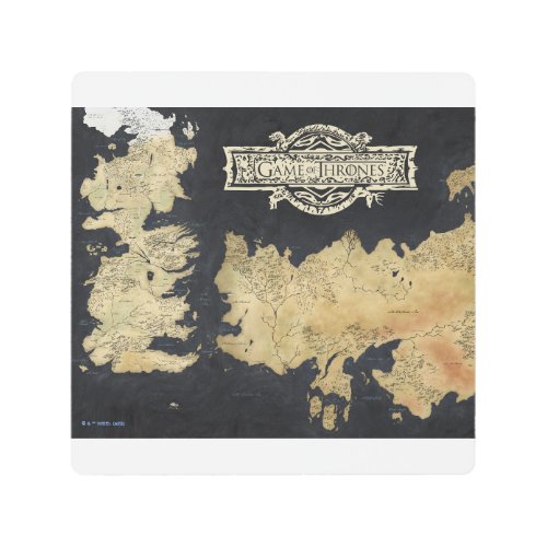Map of Westeros Metal Print
