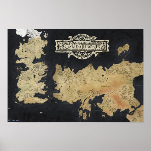 Map of Westeros Poster