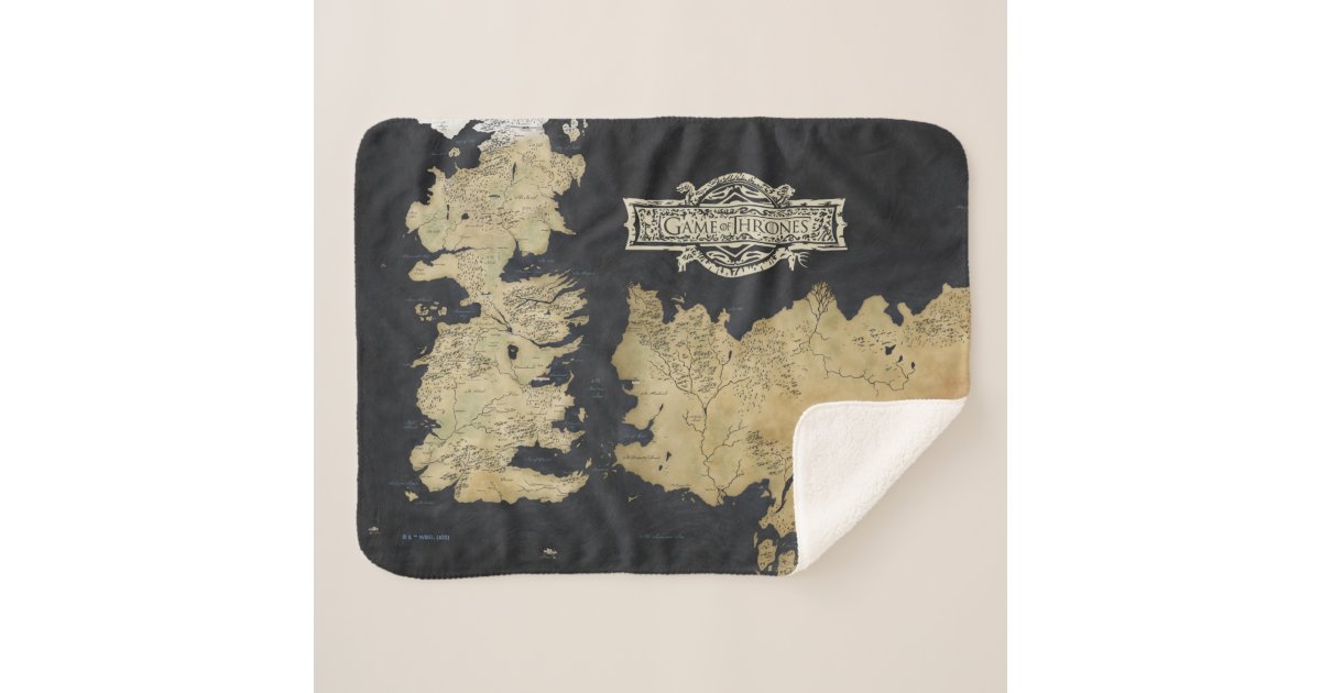 Map of Westeros Sherpa Blanket Zazzle
