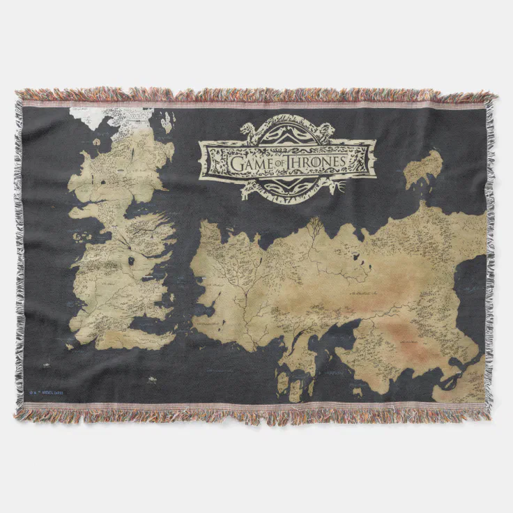 Map of Westeros Throw Blanket Zazzle