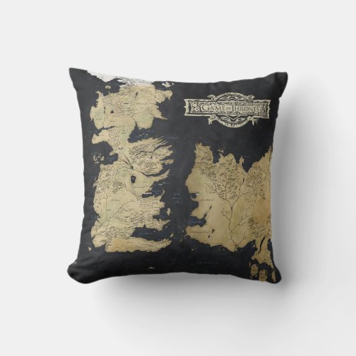 Map of Westeros Throw Pillow