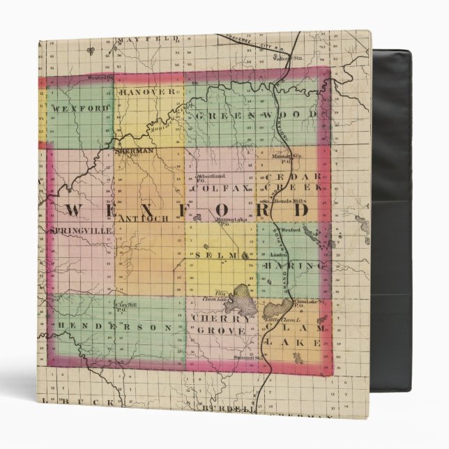Map of Wexford County, Michigan Binder (Front/Inside)