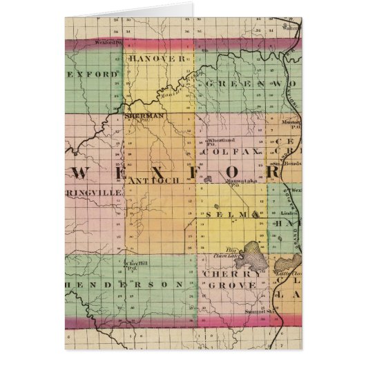 Map of Wexford County, Michigan Cards (Front)