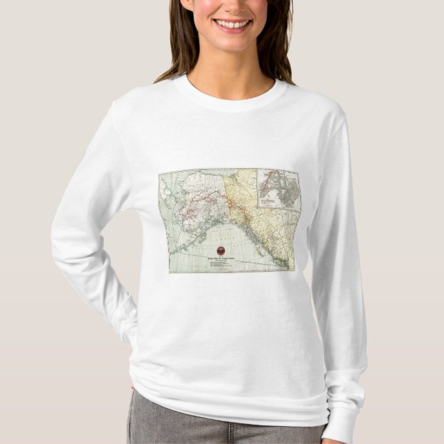 Map Of White Pass & Yukon Route And Connections T-Shirt (Front)