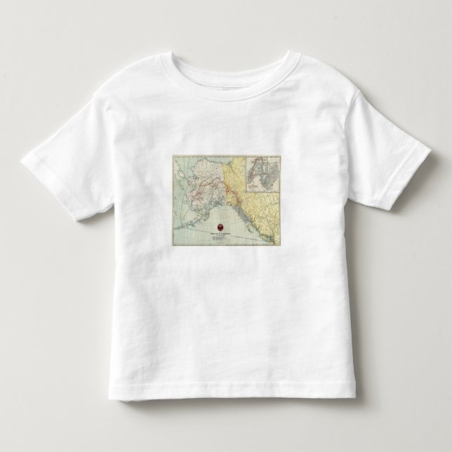 Map Of White Pass & Yukon Route And Connections Toddler T-shirt (Front)
