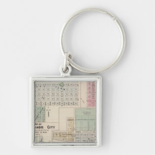 Map of Winnebago City Map of Blue Earth, Minnesota Keychain