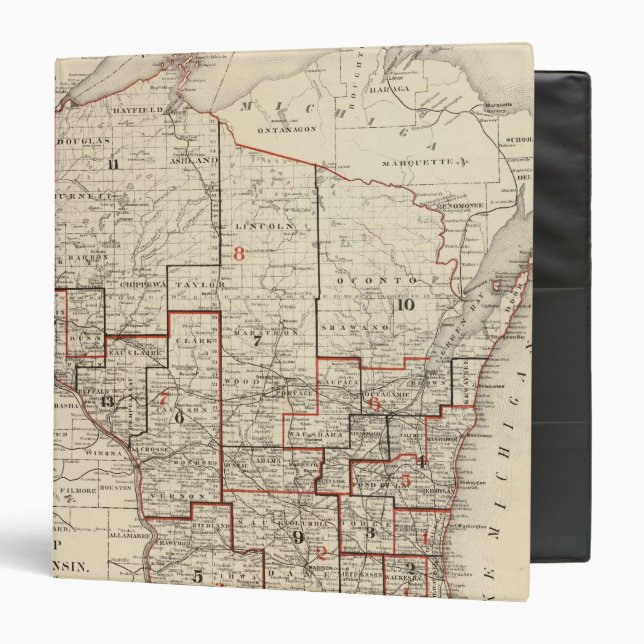 Map of Wisconsin Binder (Front/Inside)