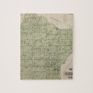 Map of Wright County, Minnesota Jigsaw Puzzle