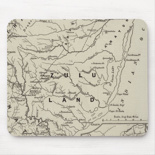 Map of Zululand with the Adjoining Frontiers Mouse Pad (Front)