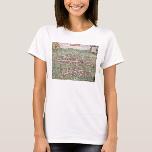 Map of Zurich from Civitates Orbis Terrarum by T_Shirt