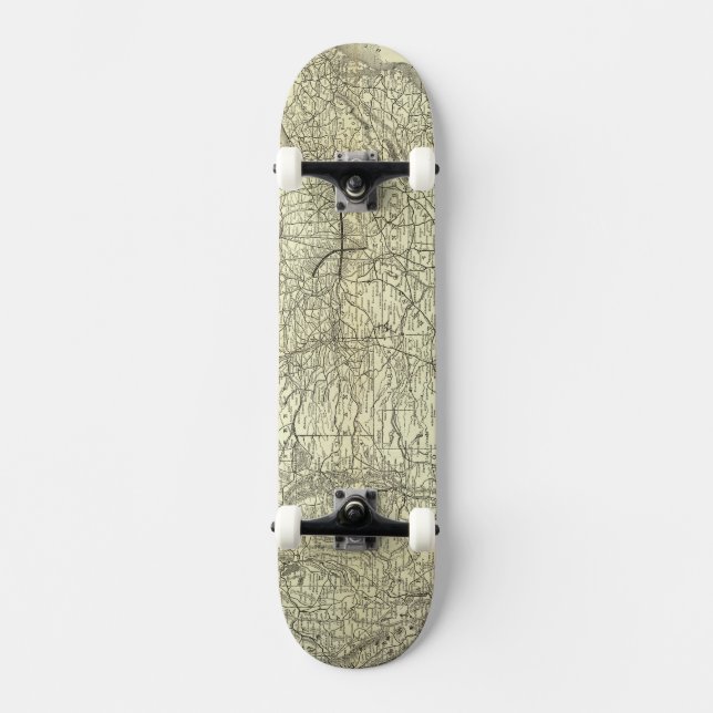 Map Ohio and Mississippi Railway Skateboard Deck (Front)