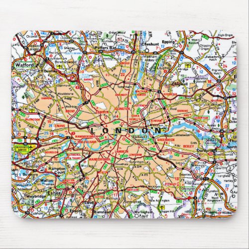 Map ooof London England Mouse Pad