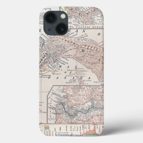 MAP PANAMA 1907 iPhone 13 CASE