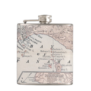 MAP: PANAMA, 1907 FLASK