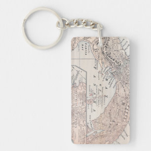 MAP: PANAMA, 1907 KEYCHAIN