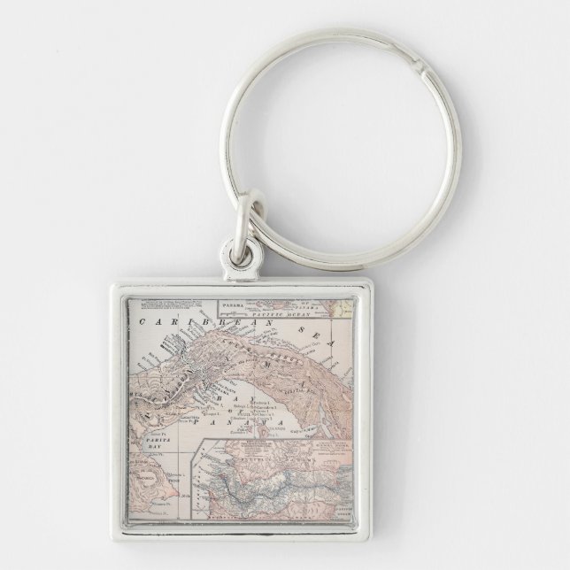 MAP: PANAMA, 1907 KEYCHAIN (Front)