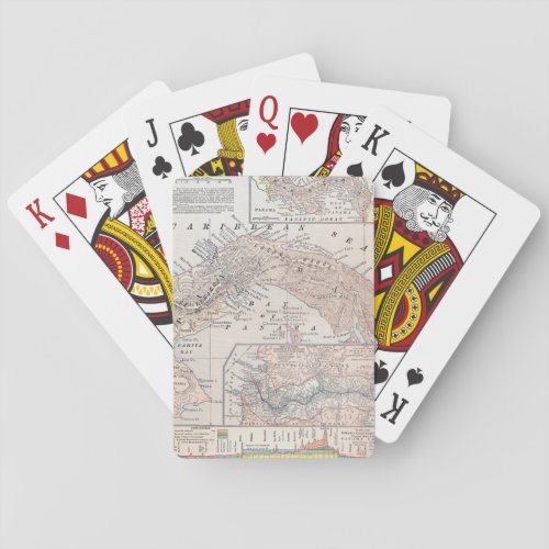 MAP PANAMA 1907 PLAYING CARDS