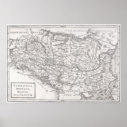 MAP PANNONIA POSTER