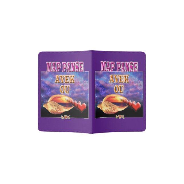 Map Panse Avek Ou Passport Holder (Opened)