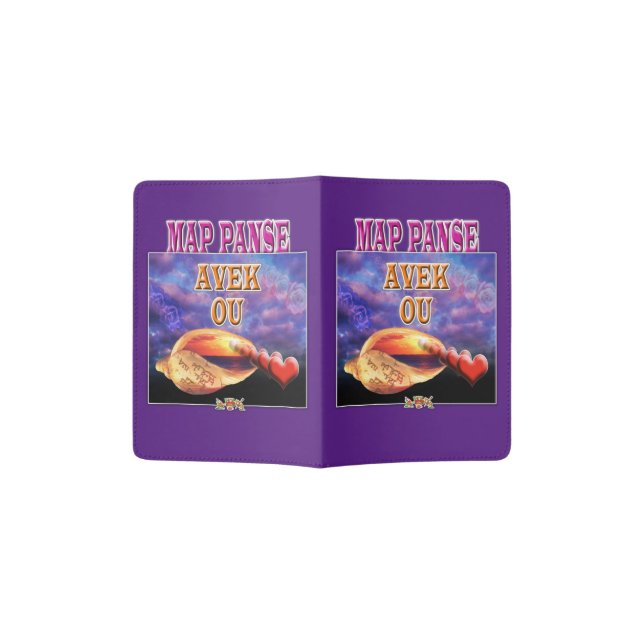 Map Panse Avek Ou Passport Holder (Opened)