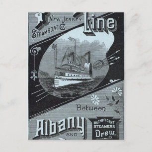 Map Peoples Line of Steamers Postcard