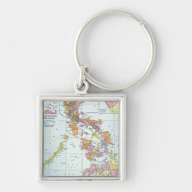 MAP: PHILIPPINES, 1905 KEYCHAIN (Front)