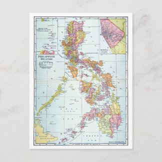 MAP: PHILIPPINES, 1905 POSTCARD