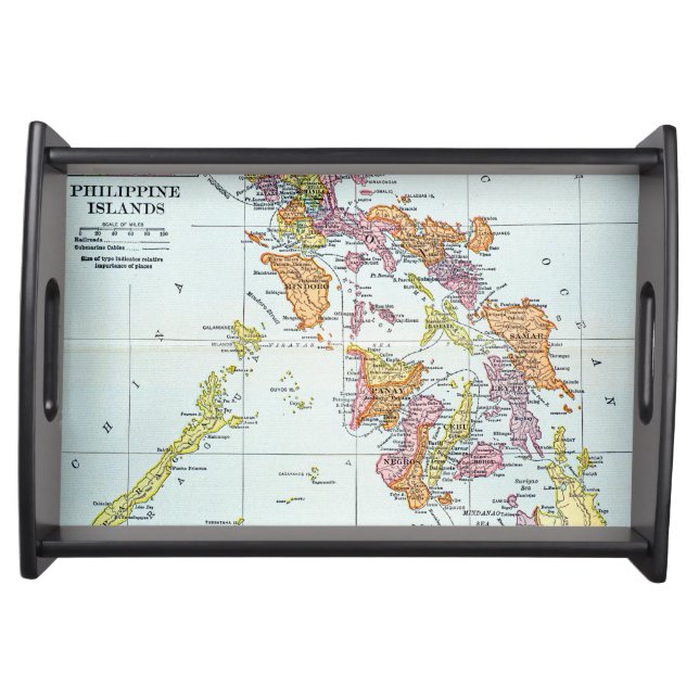 MAP: PHILIPPINES, 1905 SERVING TRAY (Front)